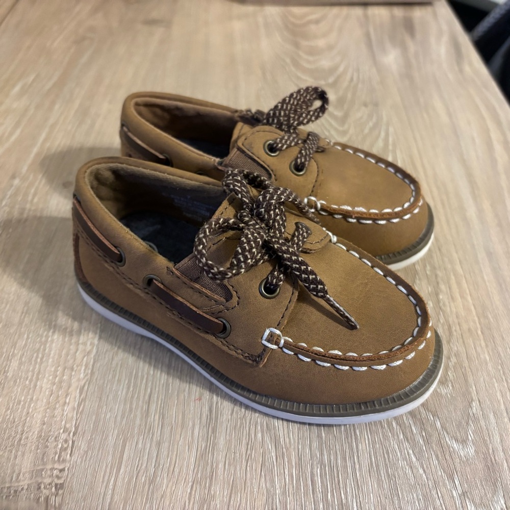 Cat & Jack Brown Kids Boat Shoes